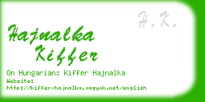 hajnalka kiffer business card